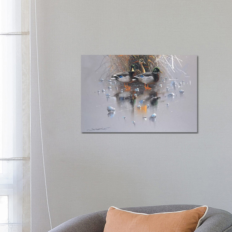 Three Ducks by Jan Weenink - Wrapped Canvas Painting, 66.04 cm H x 45.72 cm W