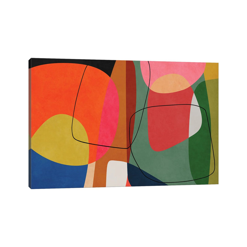 Overlapping Parts XLVII 1 Piece Wall Art on Canvas, 66.04cm H x 101.6cm W