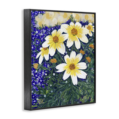 Summer Garden Cosmos Framed Giclee, design by Sarah Waldron Kimball