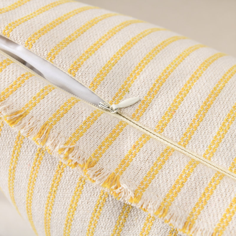 Housse de coussin Boho, Carrée, H 18 po x l 18 po, Jaune
