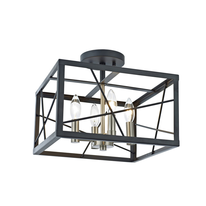 Plafonnier semi-encastré 4 lumières 13 po