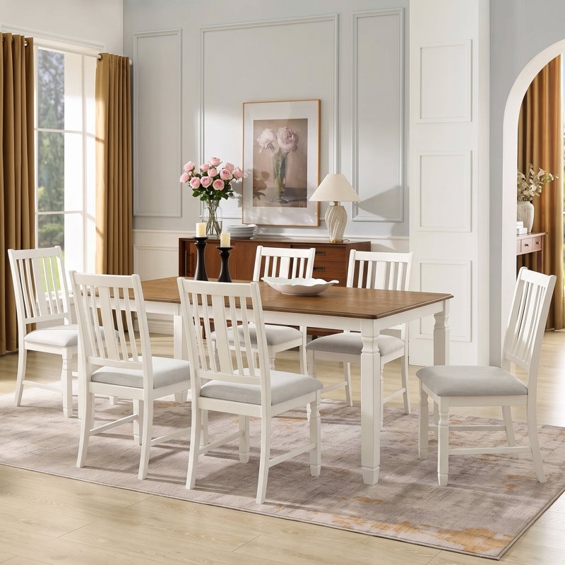 Table de salle à manger extensible Timberline, Brun / beige, 7