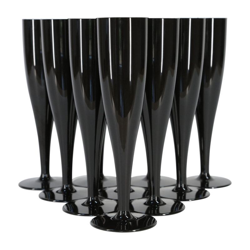 175ml Polystyrene With A Biodegradable Additive Flute, Black, 50