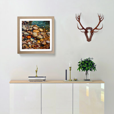 Pebbles Neo-Impressionism - Framed Print