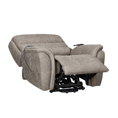 Folu Power Lift Recliner Chair With Heat And Massage, Gray Polyester Blend