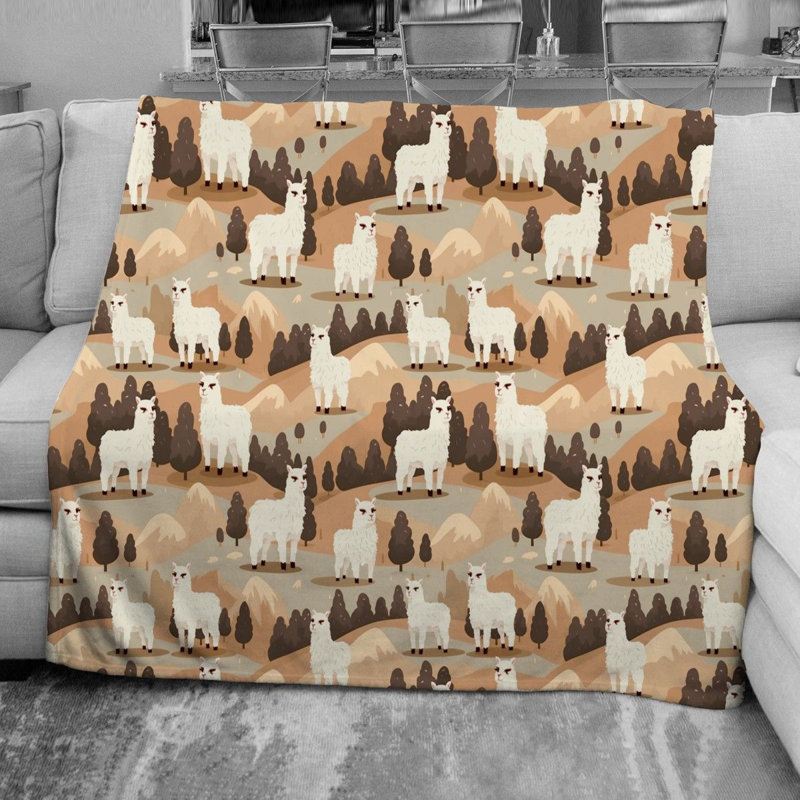 Nature Alpaca Fleece Blanket, Throw