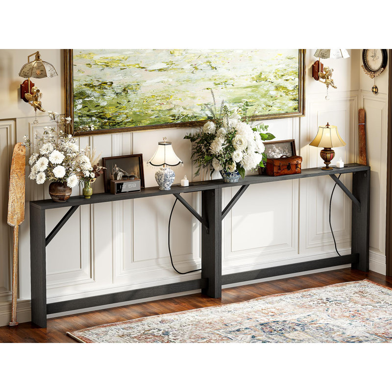 5.9 Inch Narrow Console Table with Power Outlet