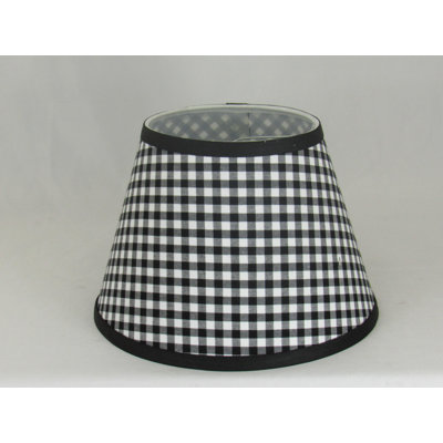 Abat-jour à motif de carreaux noir et blanc 8 po