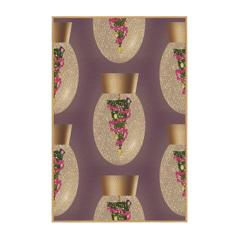 Tapis mauve en laine Amayah, Rectangle 2 pi x 3 pi