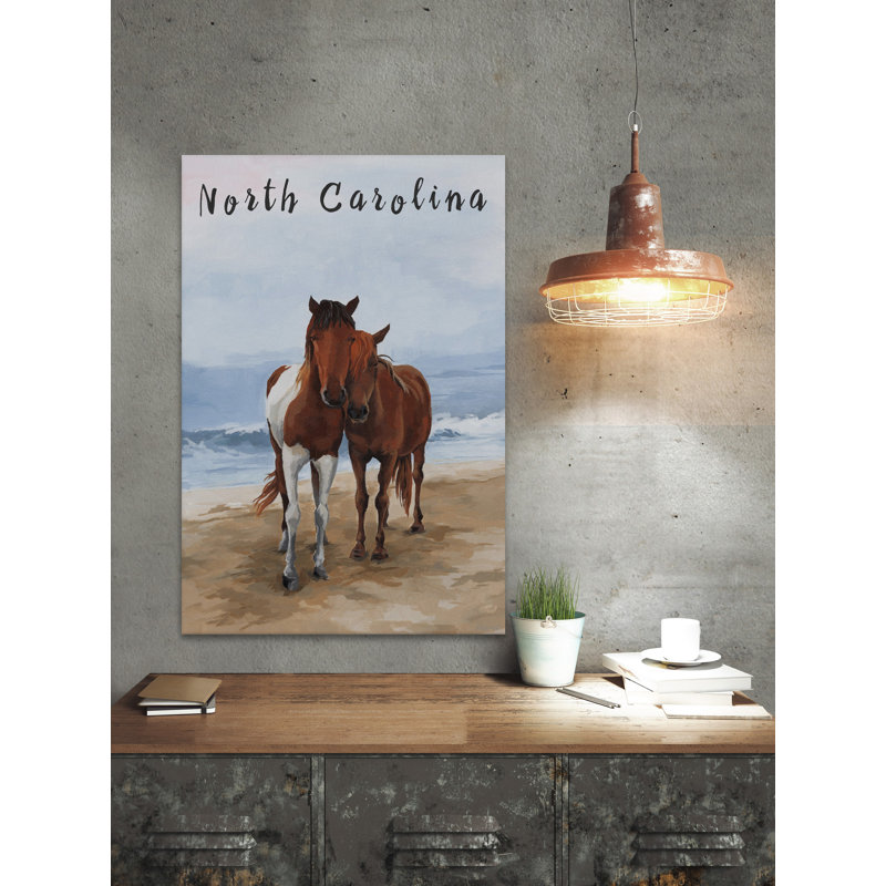 «Beach Horse», reproduction d'art sur toile tendue, H 45 po x l 30 po x P 1,5 po