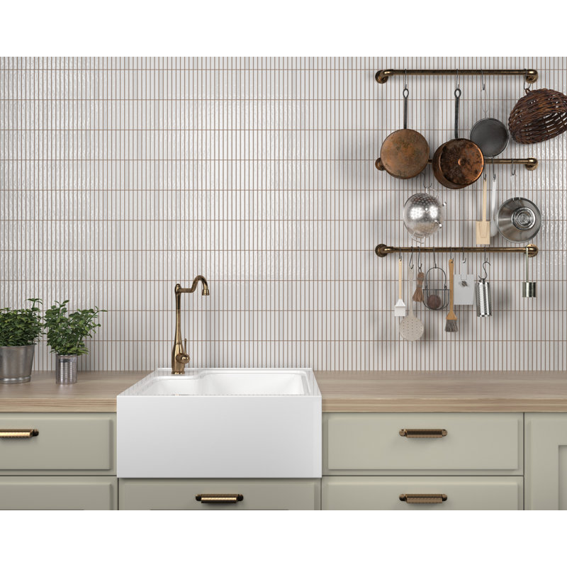 KIT-KAT MOSAIC IVORY GLOSSY 4.5X9, Snow