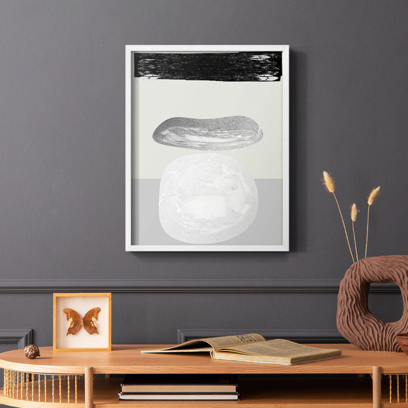 Eggy II Framed Print - Solid Wood, 10" H x 8" W, White