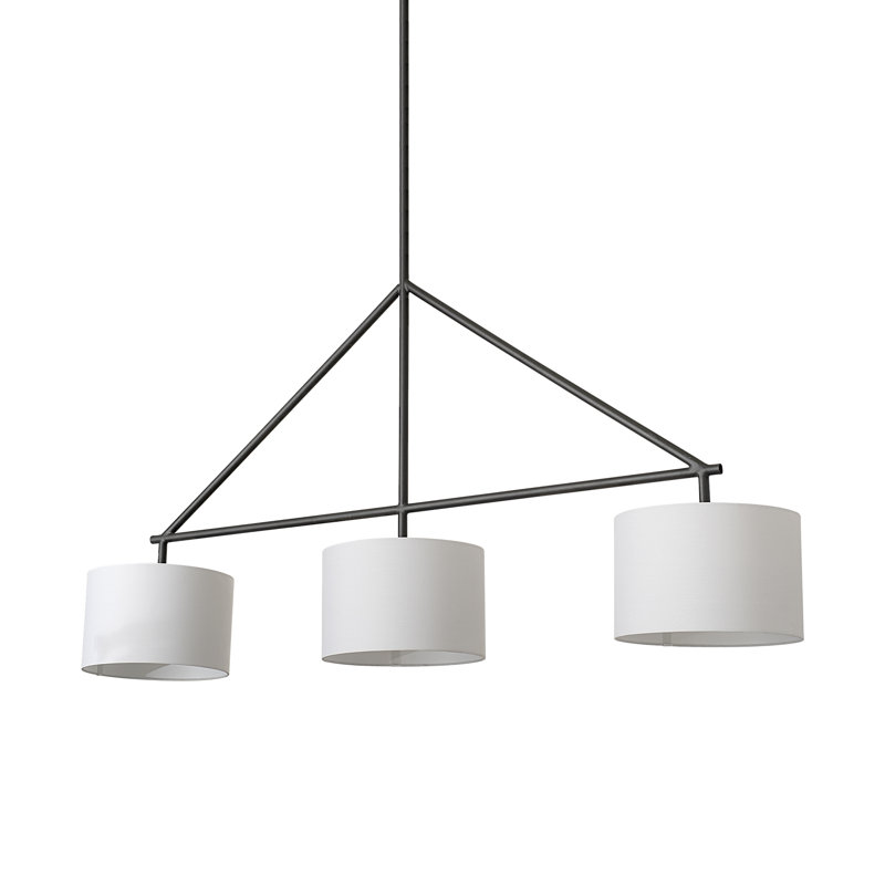 3 - Light Dimmable Drum Chandelier