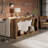 63 "Farmhouse Console Table with Storage in Brown, Couch Table Behind Sofa, Long Entryway Sofa Station, Narrow Console Stand, Hallway Stand for Entryway Living Room, Brown-712864182