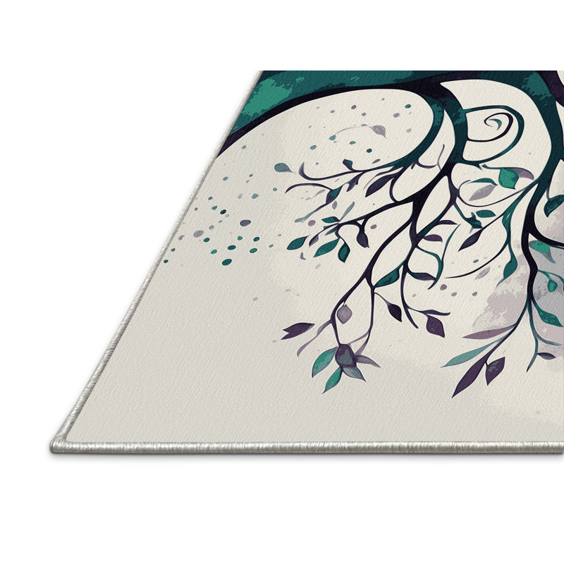 Sapphire Saplings Rug, Square 4'