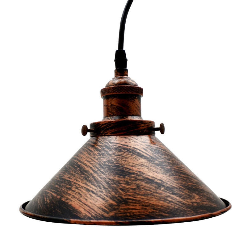 Oquossoc 1 - Light Rustic Red Single Pendant, 112cm H x 22cm W x 112cm D