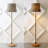61" 2-Light Coastal Bohemian Iron/Rattan LED Floor Lamp With Pull-Chain Farmhouse, Rustic Standing Reading Lamp LED Bulb Included, Brown Wood Finish