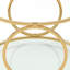 Table basse 31,5 "moderne à plateau rond en verre avec structure circulaire en métal, table d'appoint contemporaine pour le salon