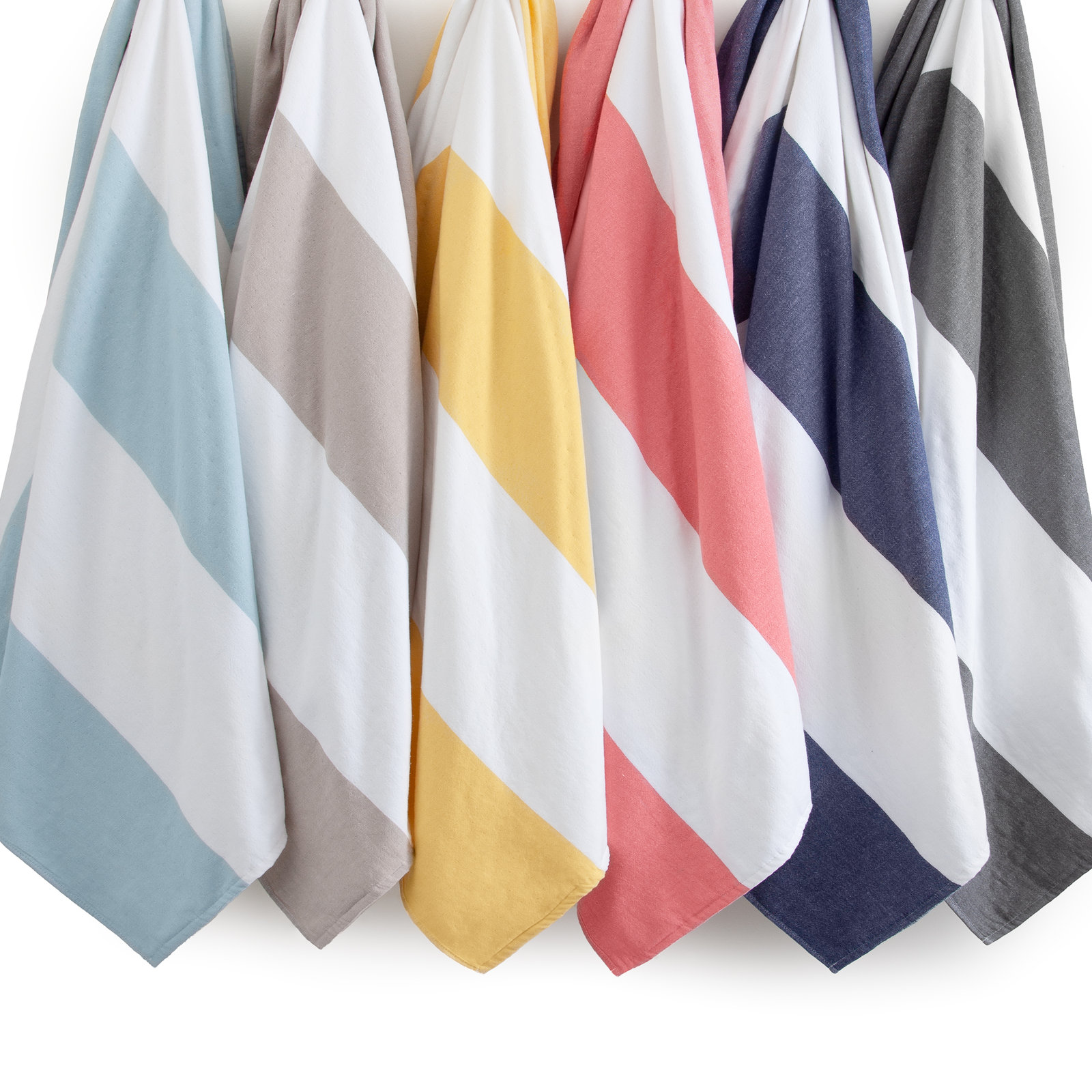 100% Cotton Beach Towel, Coral/White
