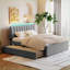 Panneau de particules grand format Lit plateforme tapissier MDF Teddy