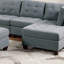 Canapé modulaire modulaire 9 pièces Mobilier de salon modulaire capitonné capitonné gris