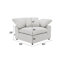 Canapé modulaire en lin 6 pièces avec repose-pieds