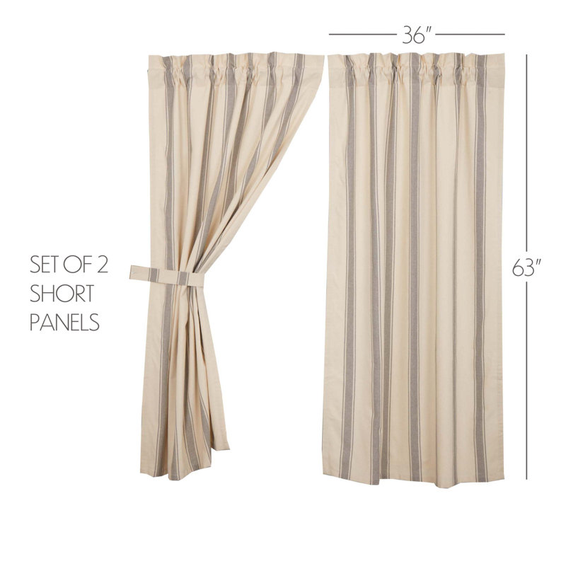 Panneau de rideau obscurcissant avec passe-tringle 100% coton Deidre, l 36 po x L 63 po