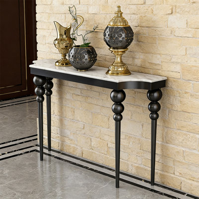 Modern Fashion Gourd Leg Marble Console Table