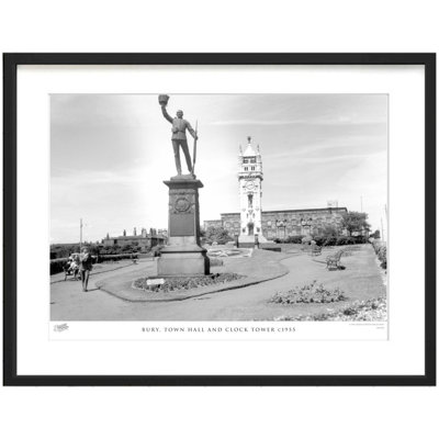 Bury, Town Hall And Clock Tower C1955 by Francis Frith - Single Picture Frame Print