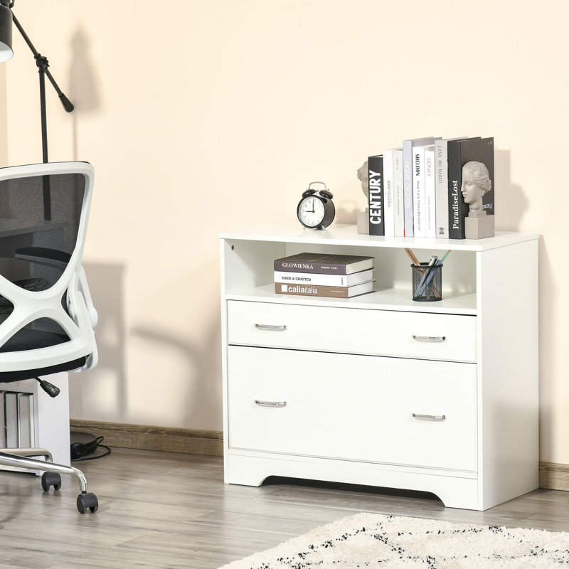 33.5'' Wide 2 -Drawer File Cabinet, Black