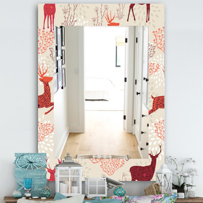 Miroir mural traditionnel pour cerfs de noël