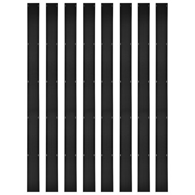 EHHLY 8PCS 94" Snowmobile Trailer Ski Guides (No Screws), 62 Ft Total Length, Snowmobile Ski Carbide Glide Protectors, Snowmobile Trailer Accessories, Each 94"x6.5"x0.375", Black