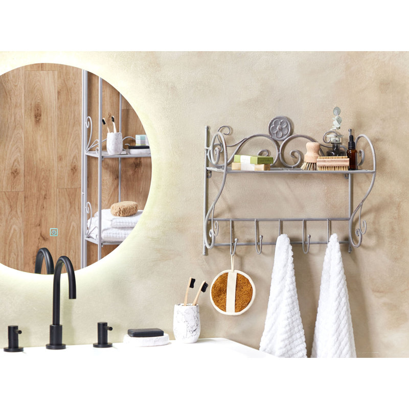 Barnard Metal Accent Shelf, Grey