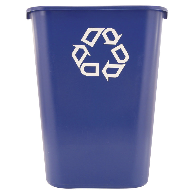 Plastic Open Recycling Bin - 1.06 Gallons
