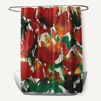 Akheelesh Floral Shower Curtain