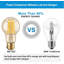 Pack-3, LED E27 Light Bulb, A60 8W (60W Equivalent) Warm White 2700K Dimmable 806Lumen ES Screw GLS Vintage Amber Glass Globe Energy Saving Home Decorative Light Bulbs