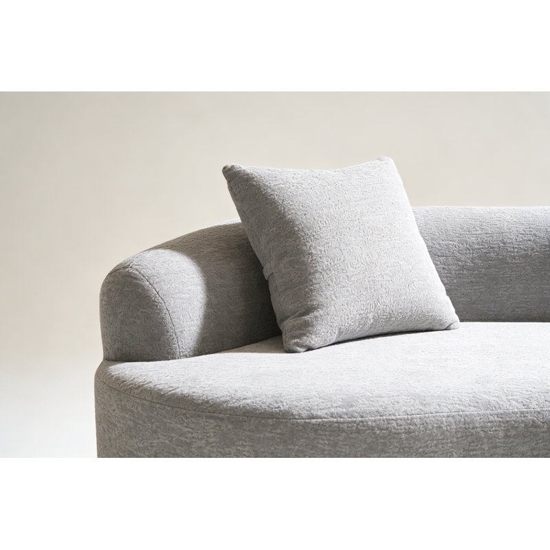 Canapé modulaire S-Curved Chenille, Gris clair