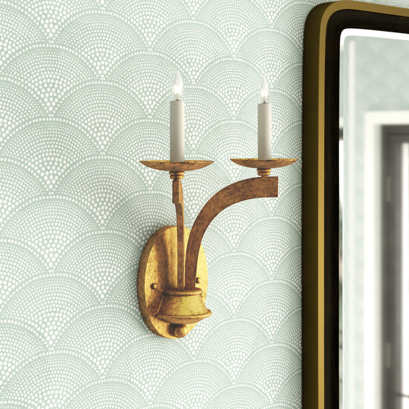 Venus 2 - Light Candle Wall Light, Antique Gold Leaf