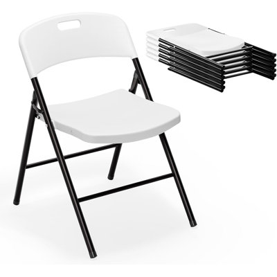 Ensemble de chaises pliantes en plastique empilables (ensemble de 6)