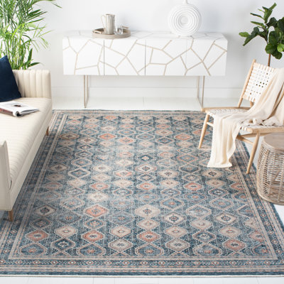 Tapis oriental bleu / orange