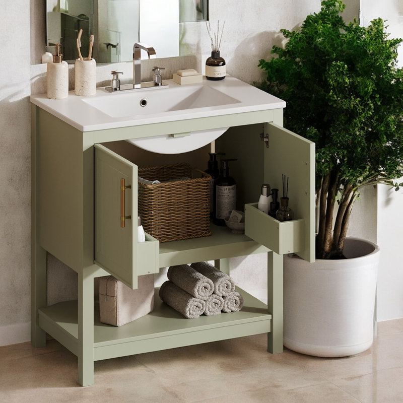 Base de meuble-lavabo simple 29,9 po seulement, Vert
