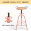 ENSEMBLE DE 3, ensemble de bar-terrasse avec véranda, ensemble de table bistro et tabourets de style bistro cocktail, table de bar industrielle rustique de 41 po de hauteur et 2 tabourets de petit-déjeuner en métal massif, hauteur de l'assise de 24,4 p