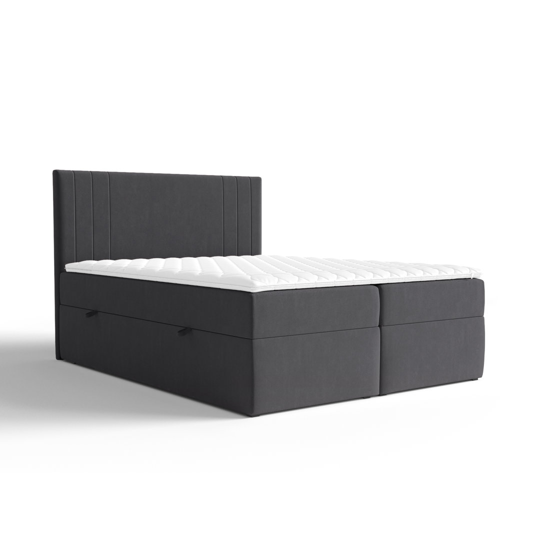 Boxspringbett mit Topper und Bettkasten