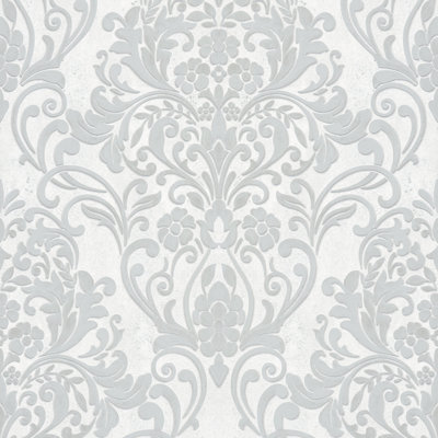 Surrey 10.05cm x 53cm Textured Metallic Finish Wallpaper Roll