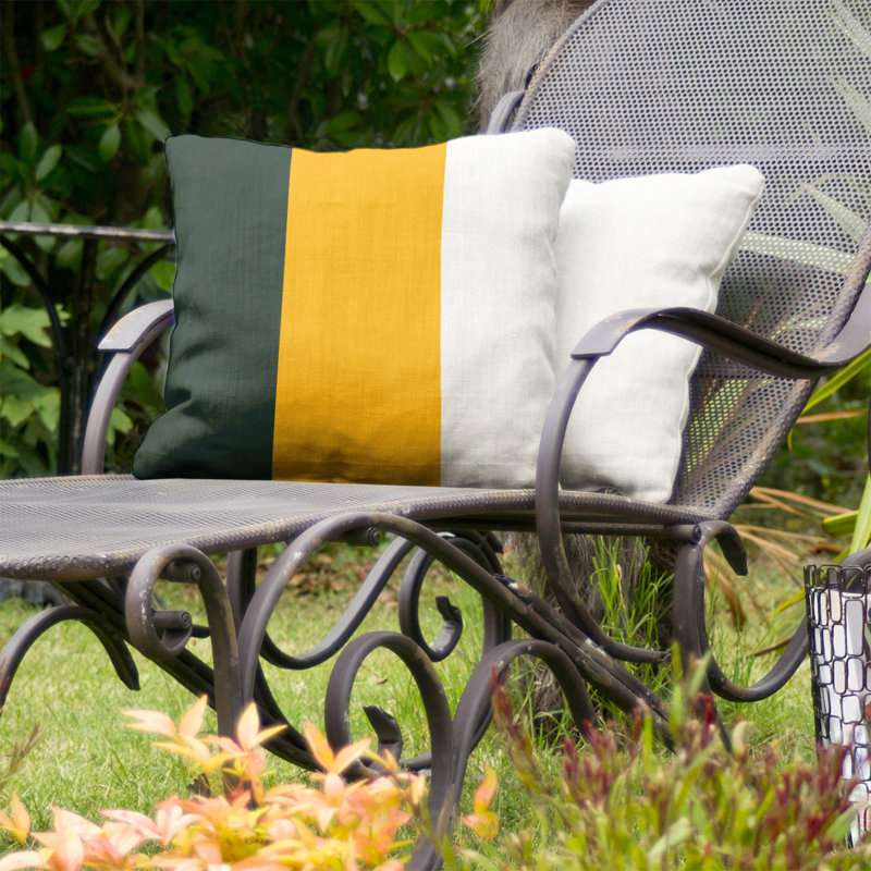 Coussin décoratif d'intérieur/d'extérieur, 20 po x 20 po, Jaune
