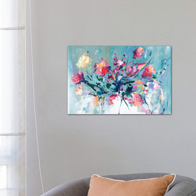 Courage To Bloom by Amira Rahim - Wrapped Canvas Painting