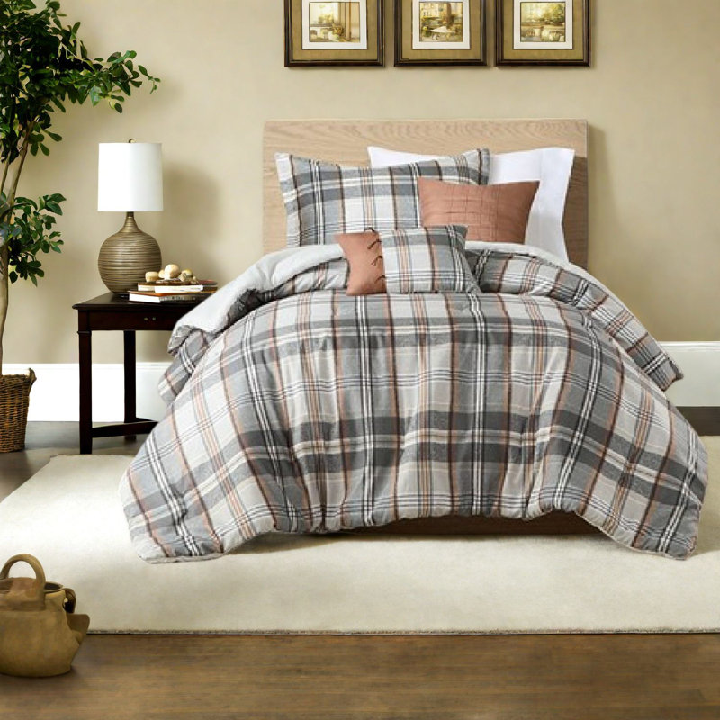 Ensembles de literie simple / simple Plaid TG, ensemble d'édredon en polyester hypoallergénique pour la maison