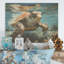 Watercolor Coast - Tortue, panneau de bois sur bois de pin naturel-101409394