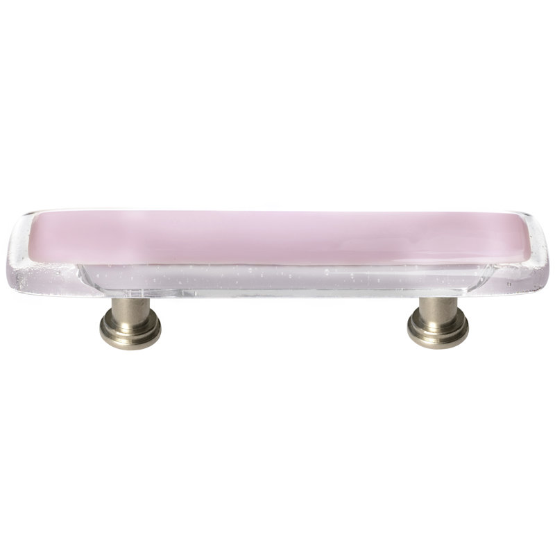 Bar / Handle Pull, Pink, Satin Nickel