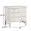 Table de chevet avec 4 tiroirs de rangement - Blanc antique